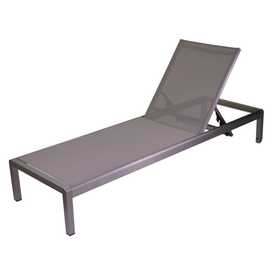 Lettino alluminio anodizzato seattle cm197x64h30