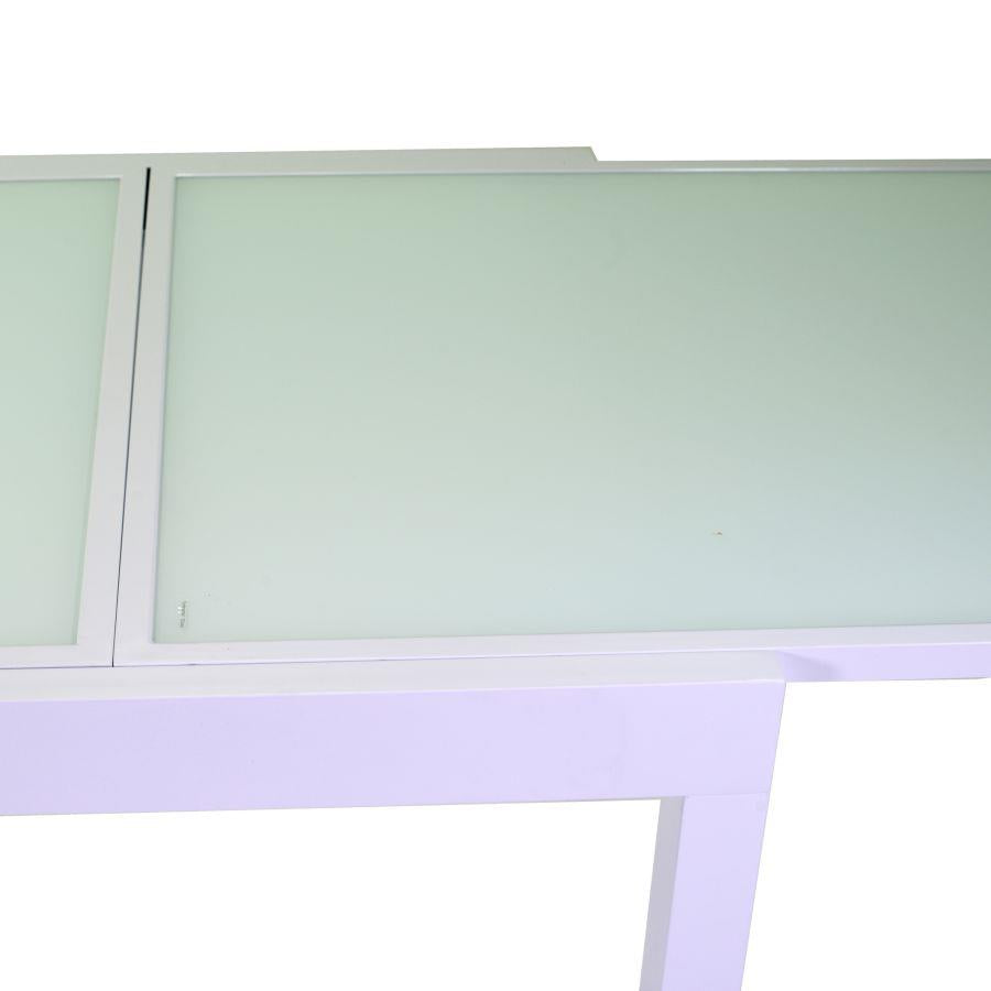 Tavolo alluminio boise bianco opaco allungabile cm90/180x90h75