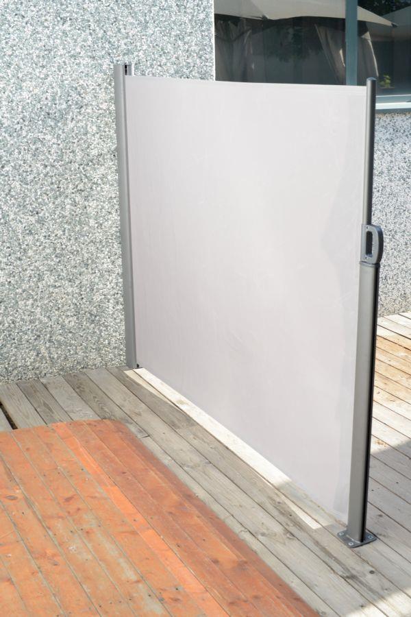 Tenda laterale cm300x140 alluminio antracite tessuto grigio