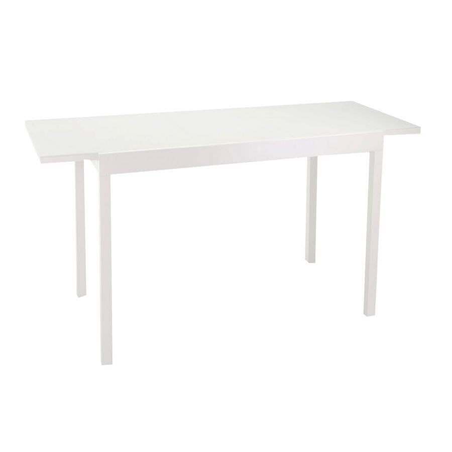 Tavolo alluminio boise bianco opaco allungabile cm160/220x90h67,5/75
