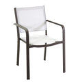 Poltrona alluminio textilene El Paso marrone cm55x61h43/84,5