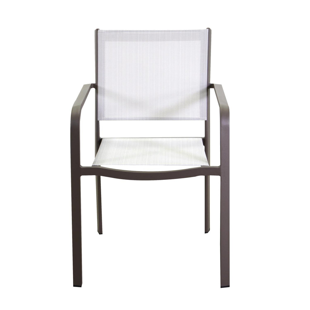 Poltrona alluminio textilene El Paso marrone cm55x61h43/84,5