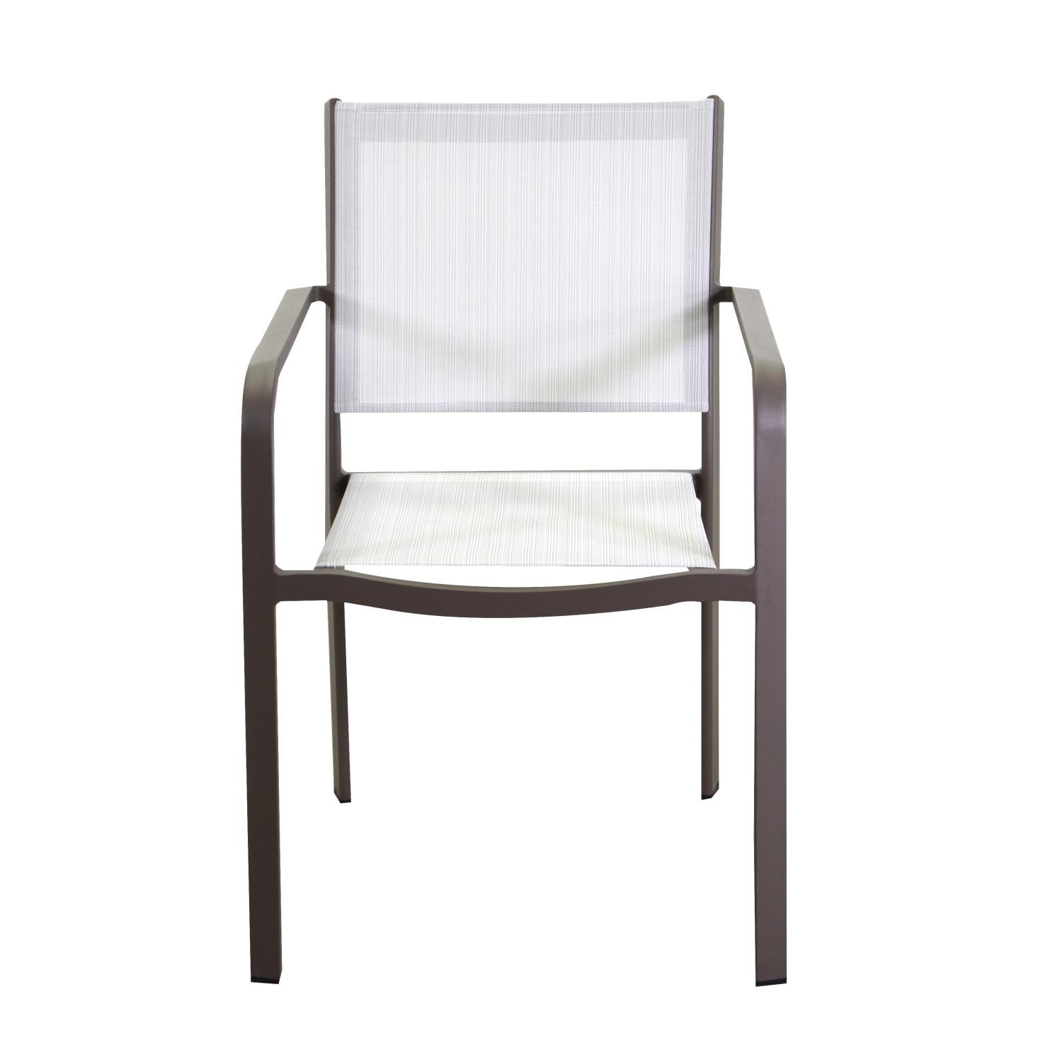 Poltrona alluminio textilene El Paso marrone cm55x61h43/84,5