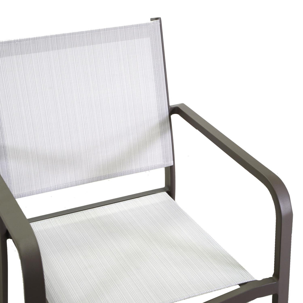 Poltrona alluminio textilene El Paso marrone cm55x61h43/84,5