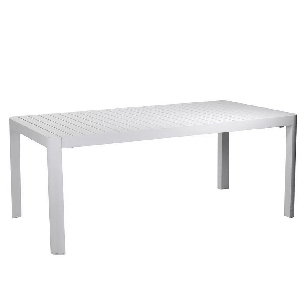 Tavolo alluminio cleveland bianco opacocm180/240x100 h75