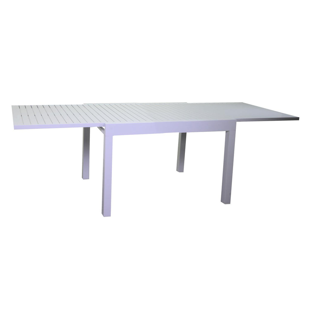 Tavolo alluminio sullivan allungabile bianco cm90/180x90h73