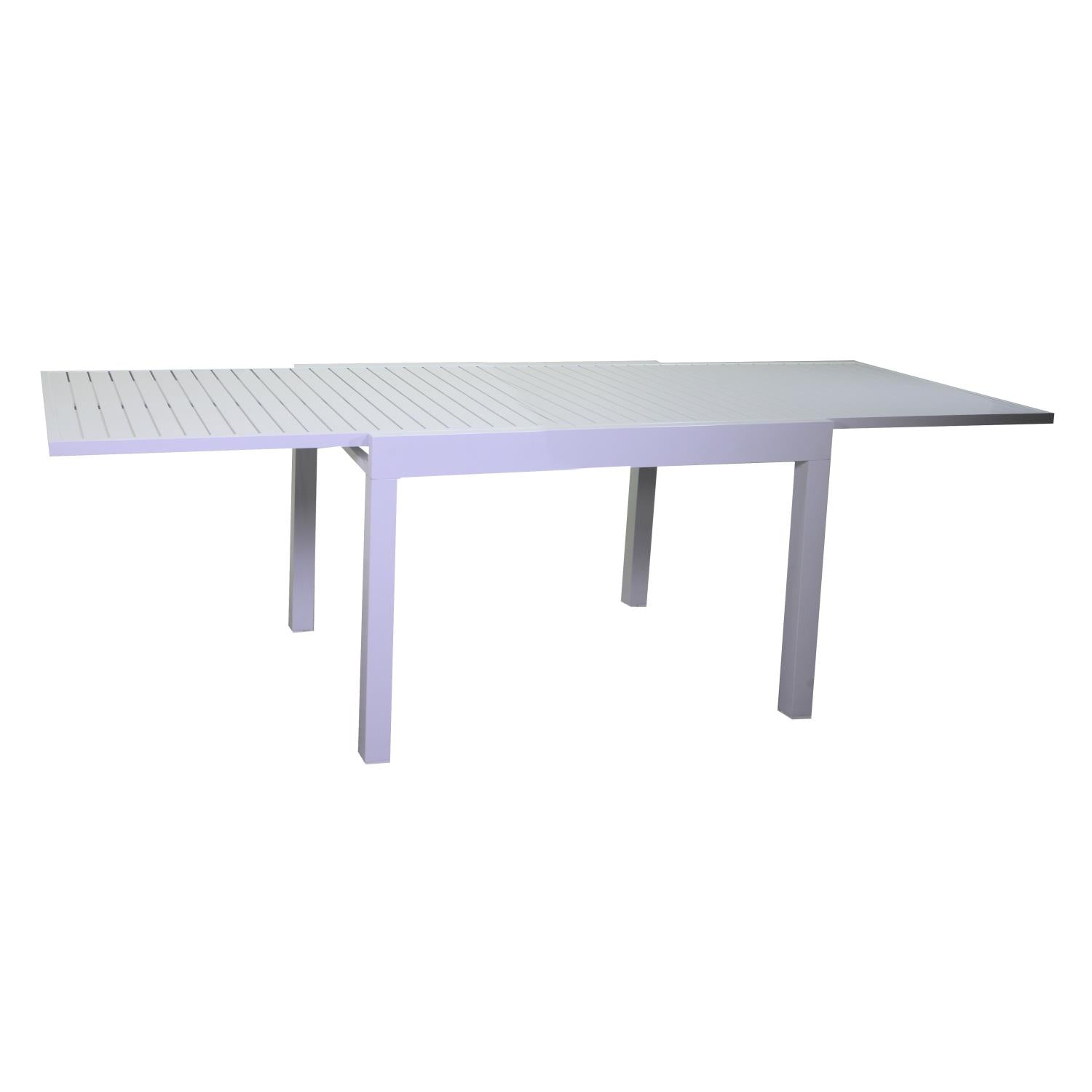 Tavolo alluminio sullivan allungabile bianco cm90/180x90h73