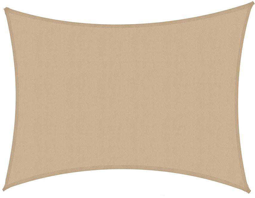 Vela ombreggiante tessuto rettangolare sabbia cm300x300x400