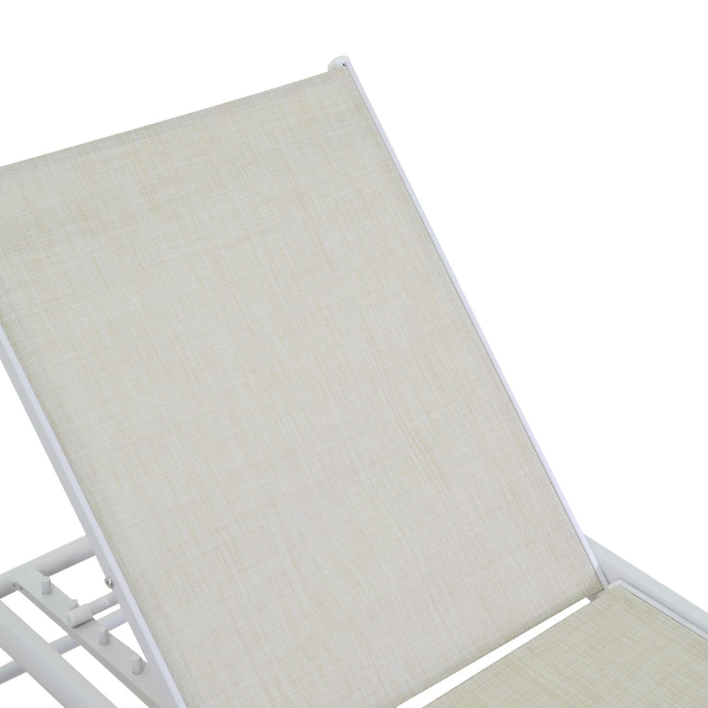 Lettino alluminio cleveland bianco opaco cm195x55h31