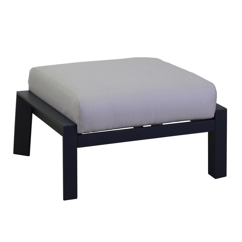 Salotto alluminio Miller 2 posti antracite c/cuscini grigio chiaro 6 pezzi