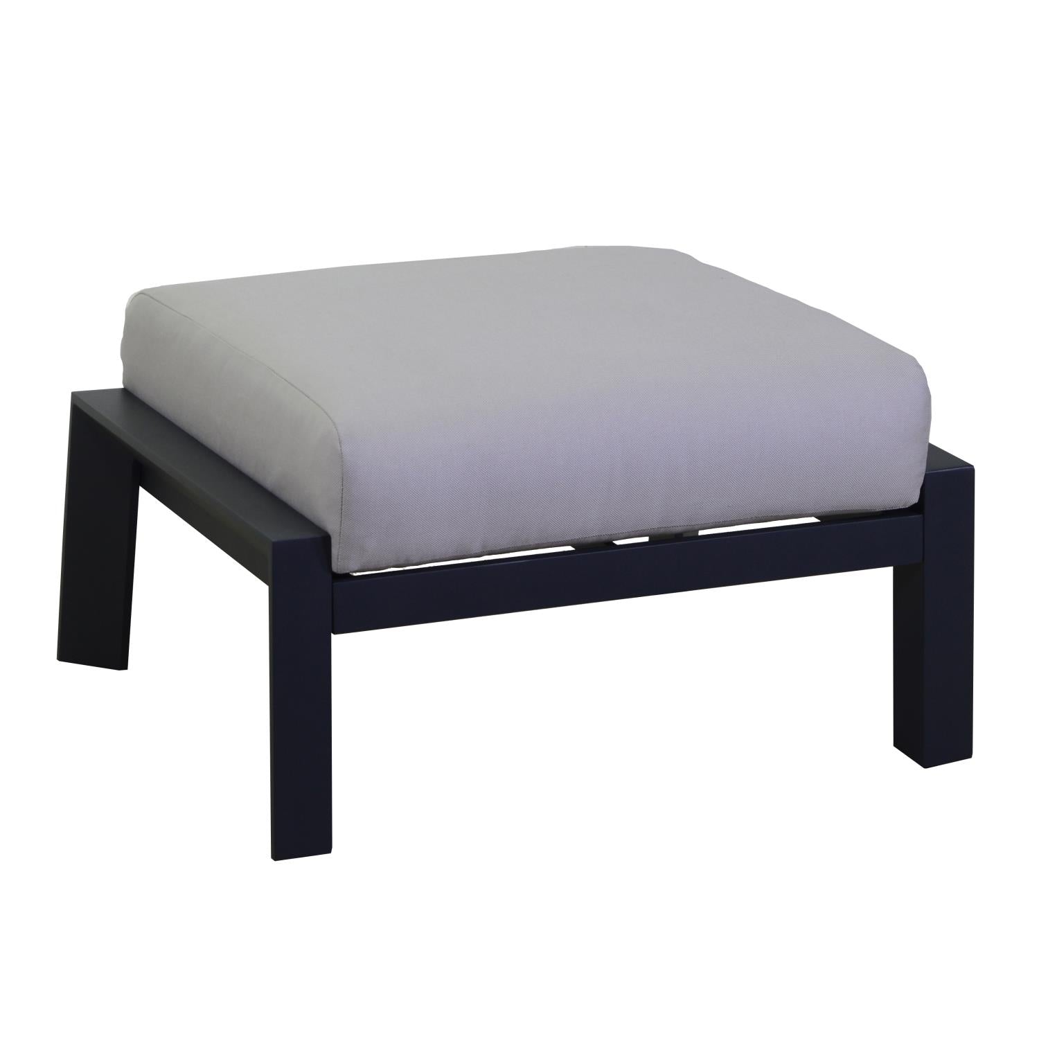 Salotto alluminio Miller 2 posti antracite c/cuscini grigio chiaro 6 pezzi