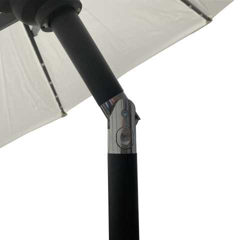 Ombrellone Benjamin alluminio palo centrale tondo ø3h2,4m antracite con led