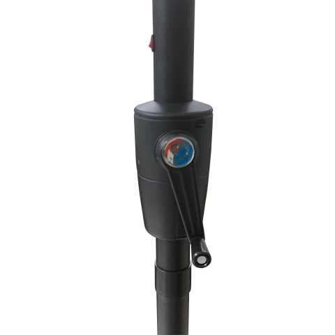 Ombrellone Benjamin alluminio palo centrale tondo ø3h2,4m antracite con led