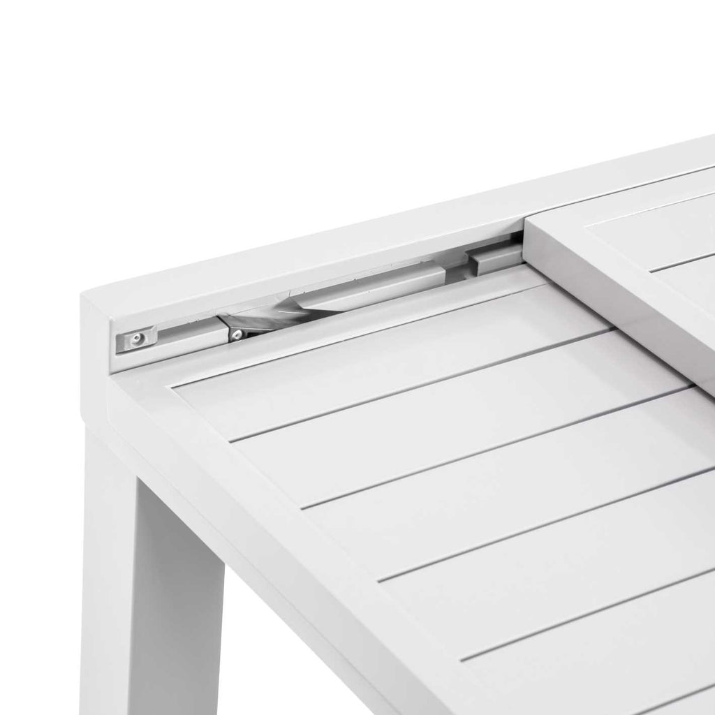 Tavolo alluminio sullivan allungabile bianco cm90/180x90h73