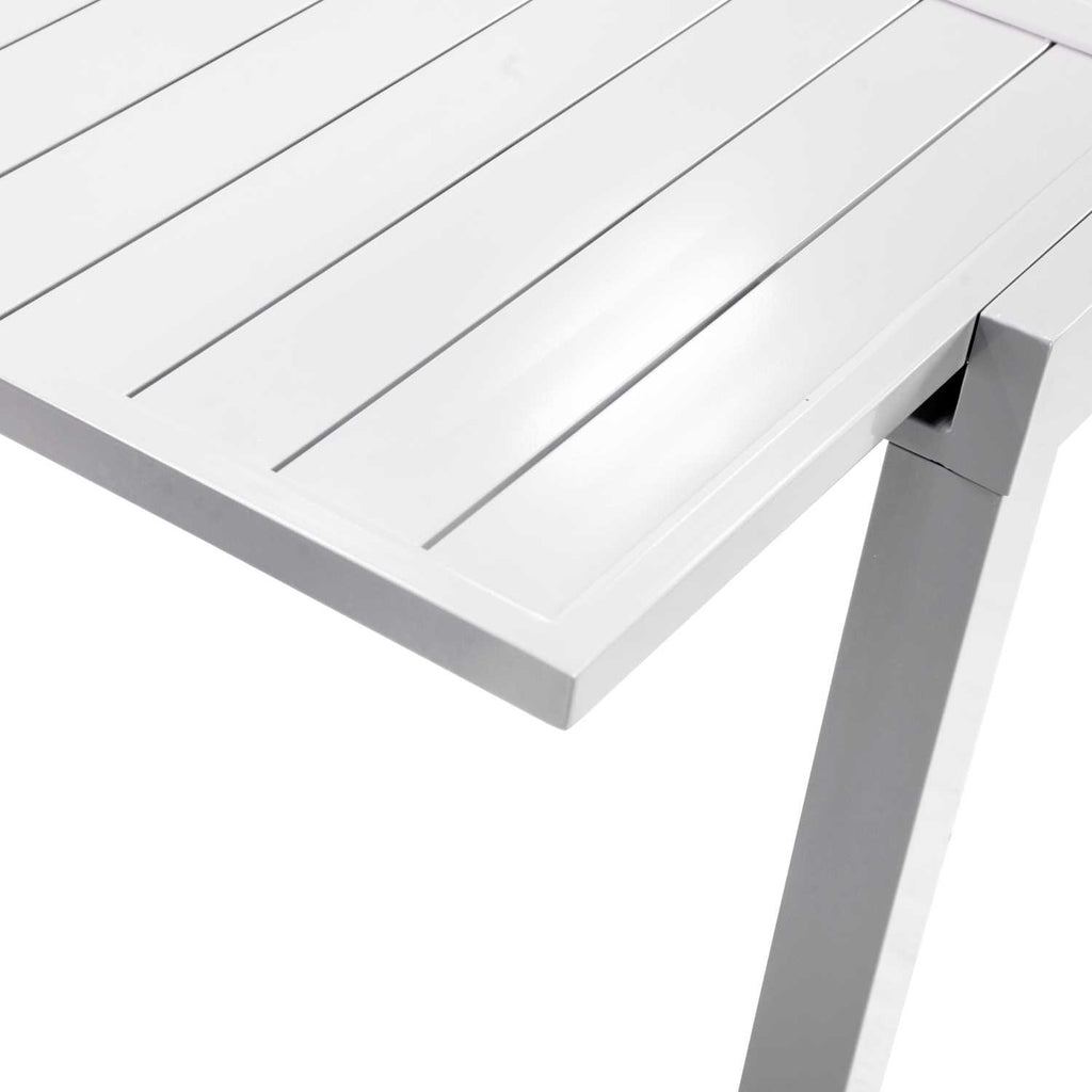 Tavolo alluminio sullivan allungabile bianco cm90/180x90h73