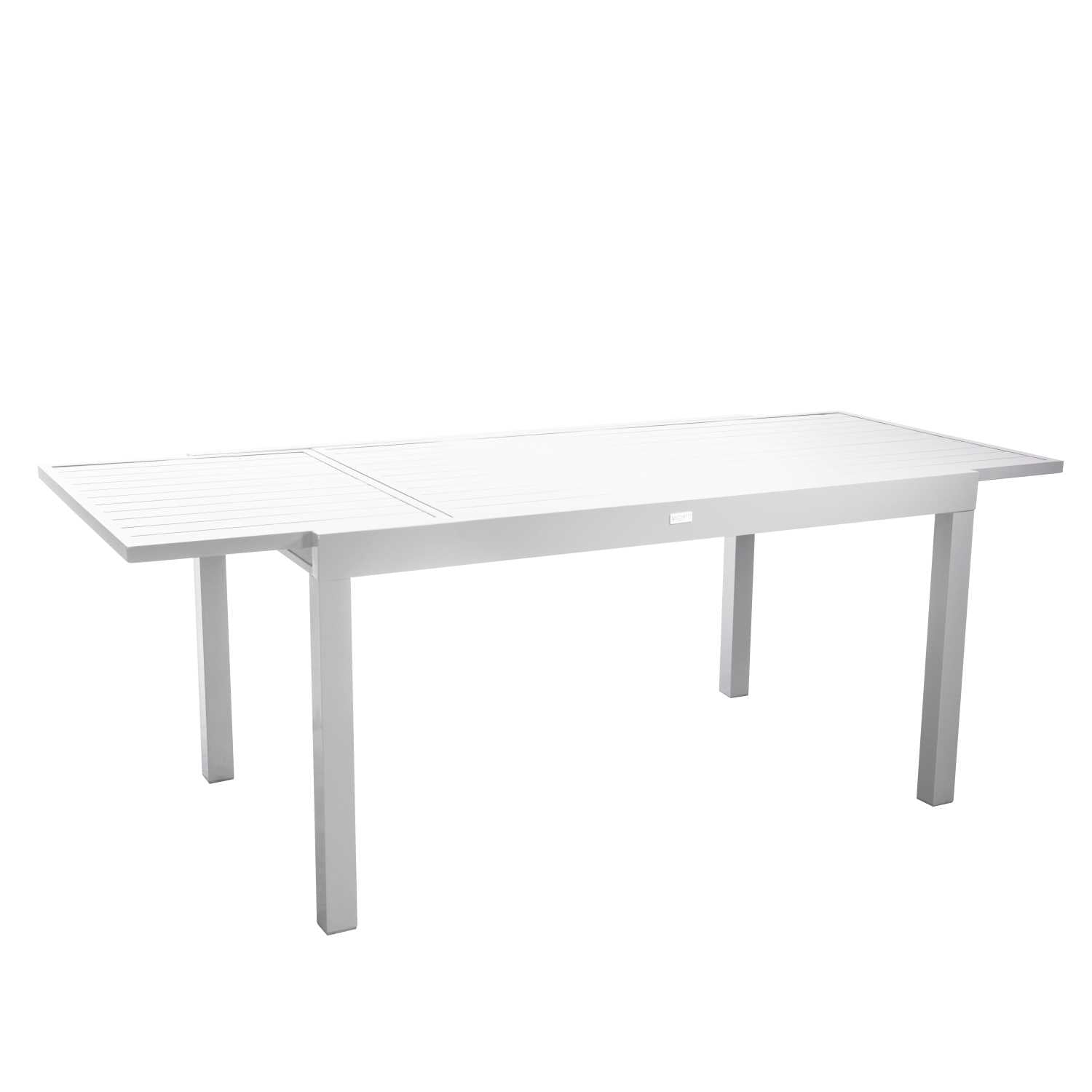 Tavolo alluminio sullivan allungabile bianco cm90/180x90h73