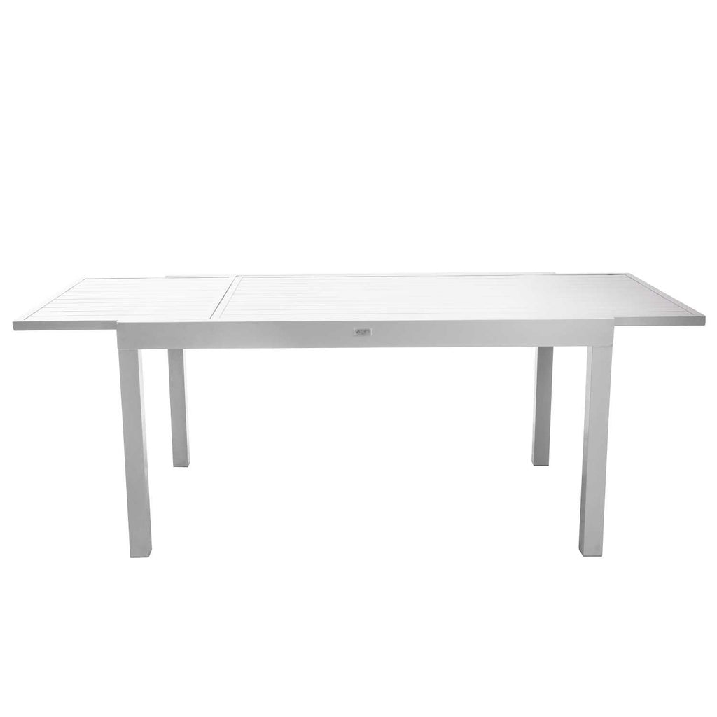 Tavolo alluminio sullivan bianco cm150/210x90h73