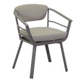 Poltrona alluminio Riverside tortora cm62x61h49/64/79