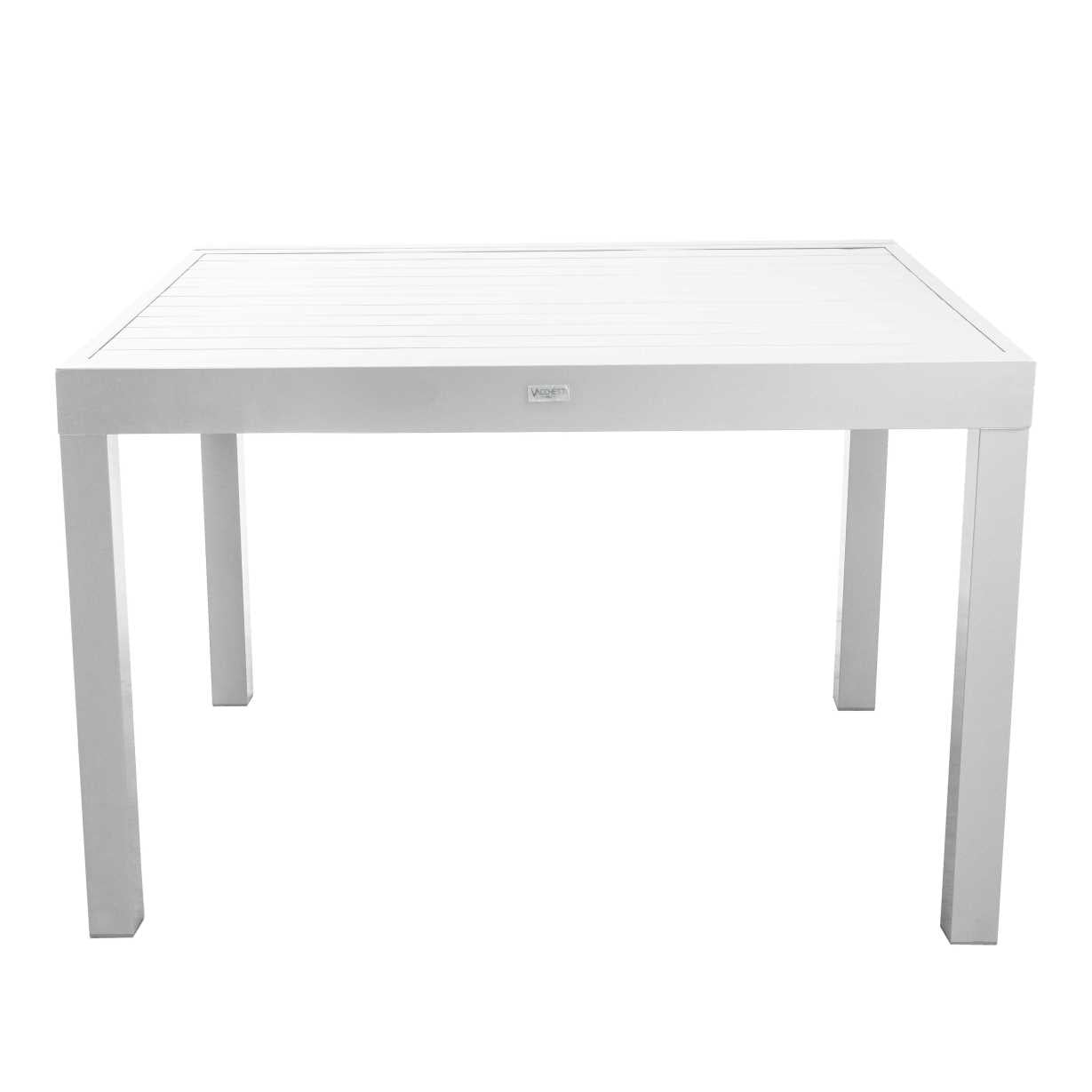 Tavolo alluminio sullivan allungabile bianco cm90/180x90h73