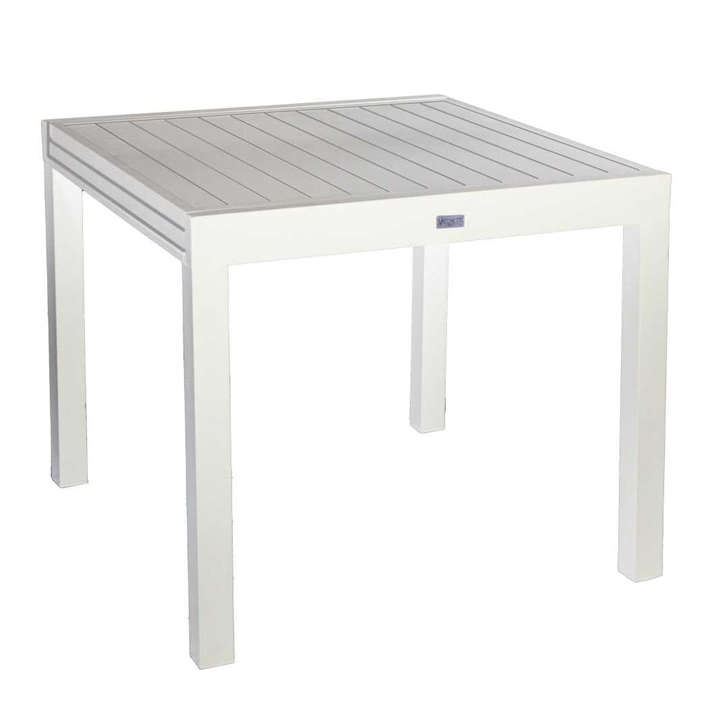 Tavolo alluminio sullivan allungabile bianco cm90/180x90h73