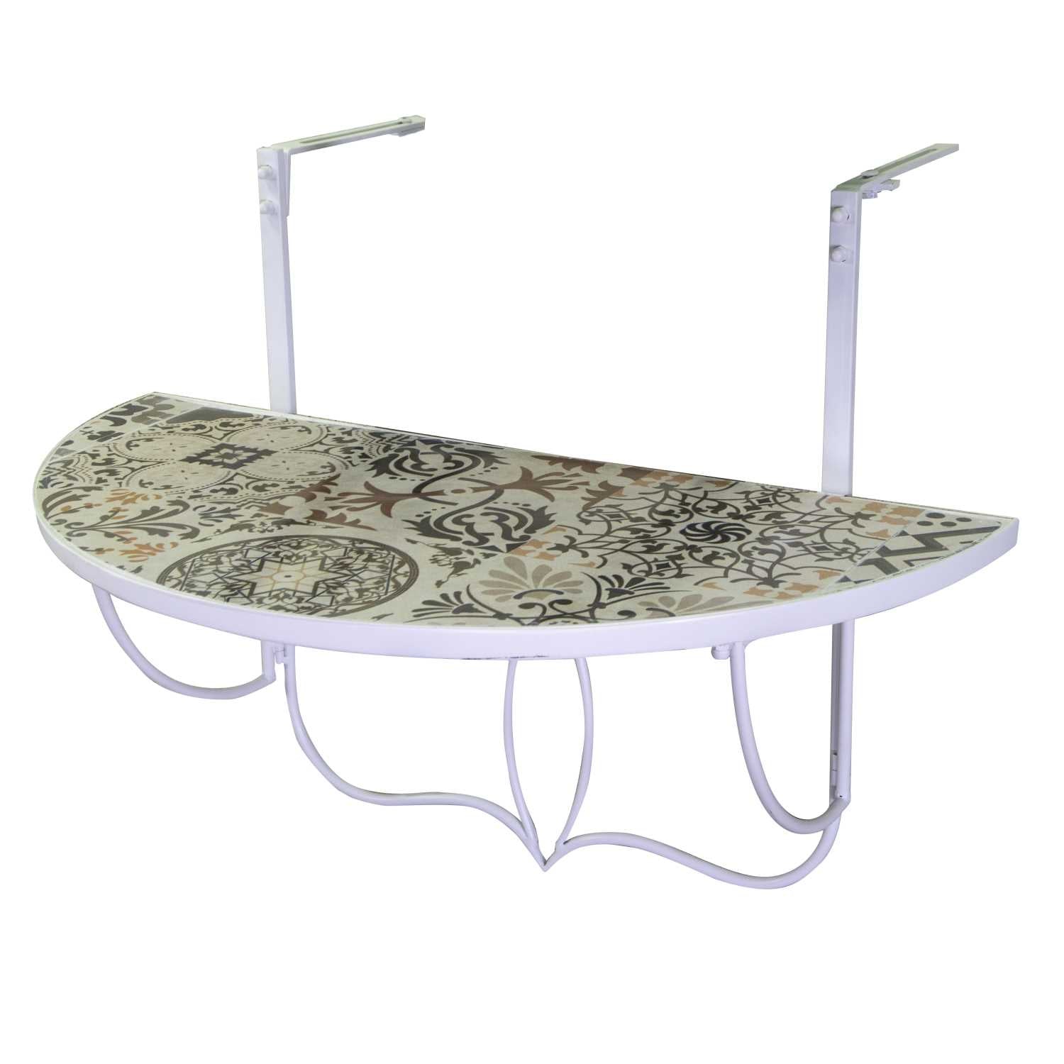 Mensola mosaico metallo Frigole cm74x38/61h57