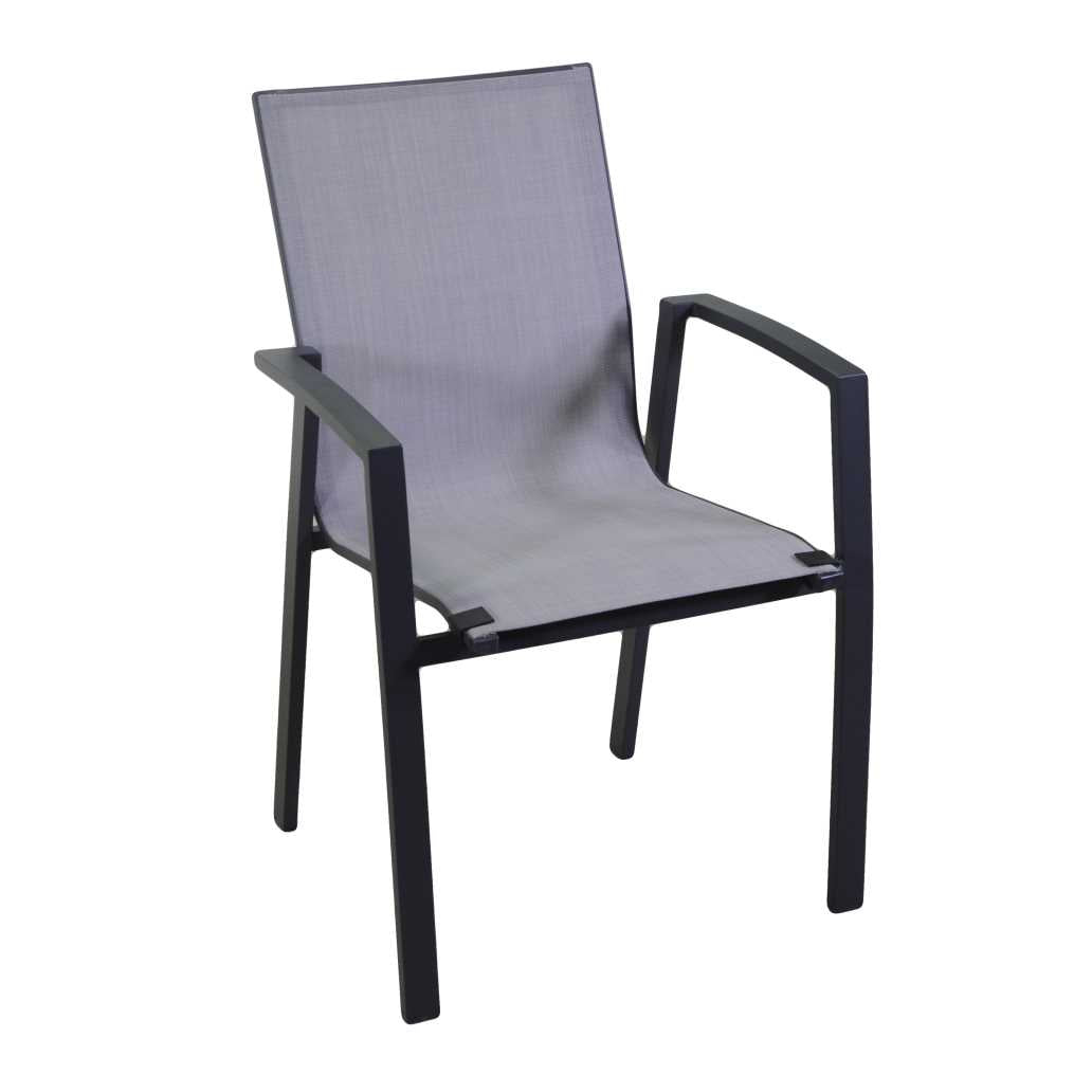 Poltrona alluminio Dover antracite cm61x57h89