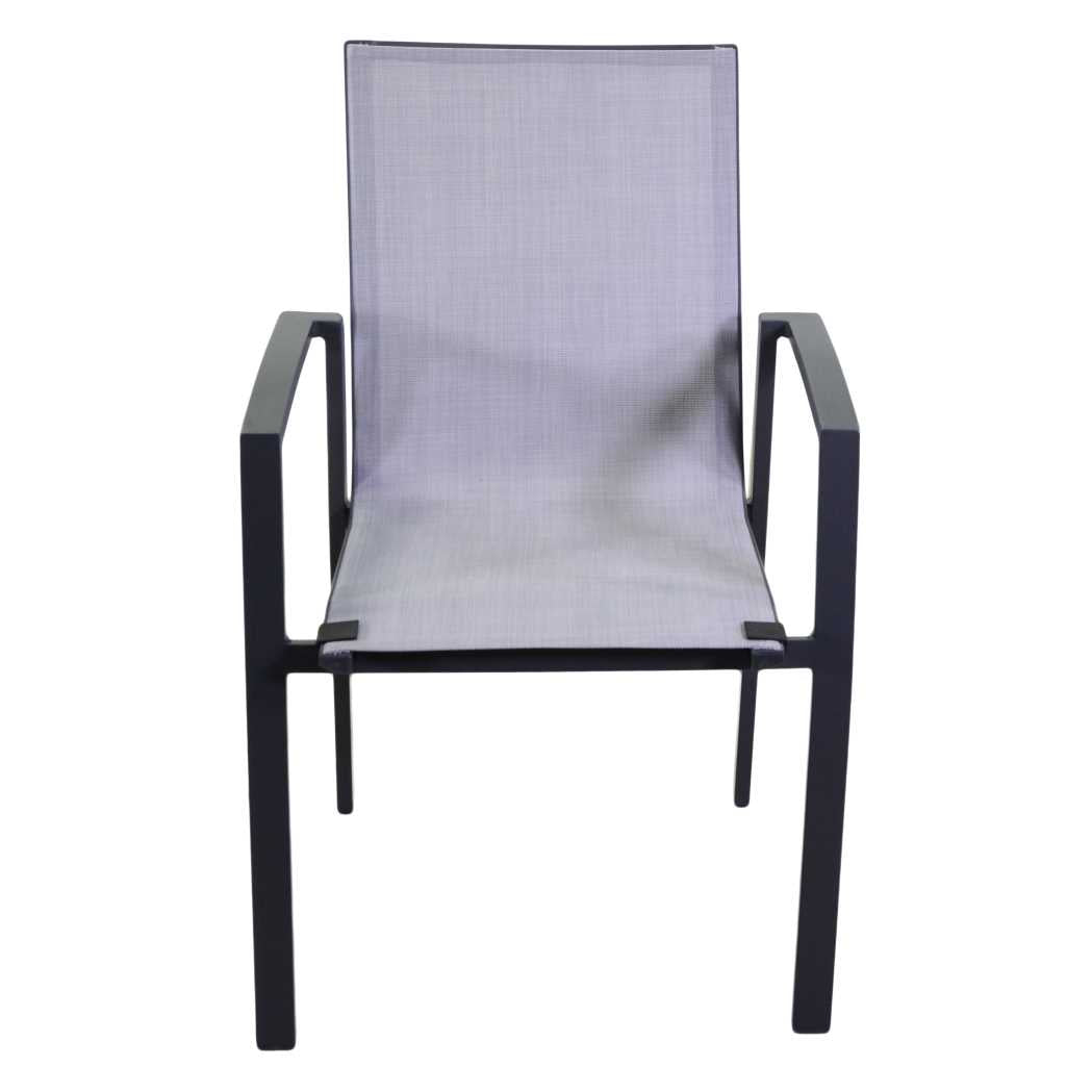 Poltrona alluminio Dover antracite cm61x57h89