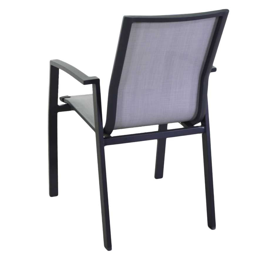 Poltrona alluminio Dover antracite cm61x57h89