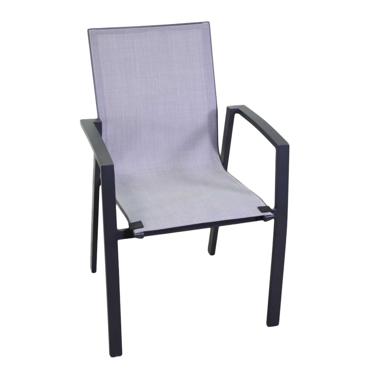 Poltrona alluminio Dover antracite cm61x57h89