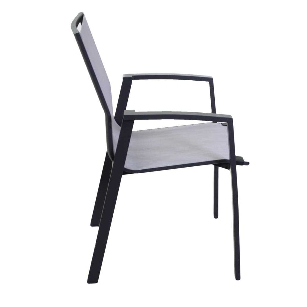 Poltrona alluminio Dover antracite cm61x57h89