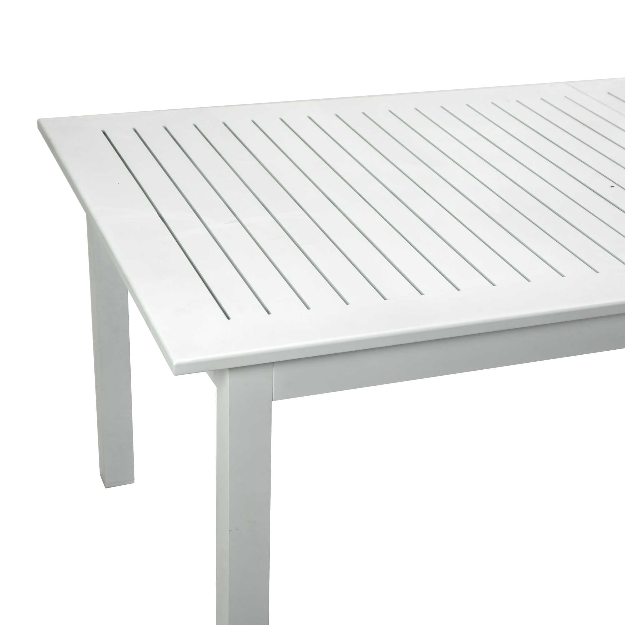 Tavolo alluminio Monterey allungabile bianco cm150/210x89h75