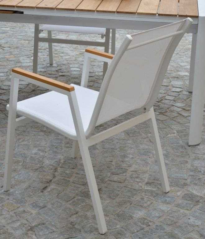 Poltrona alluminio Idaho Plus bianco cm53x65h43/62/87