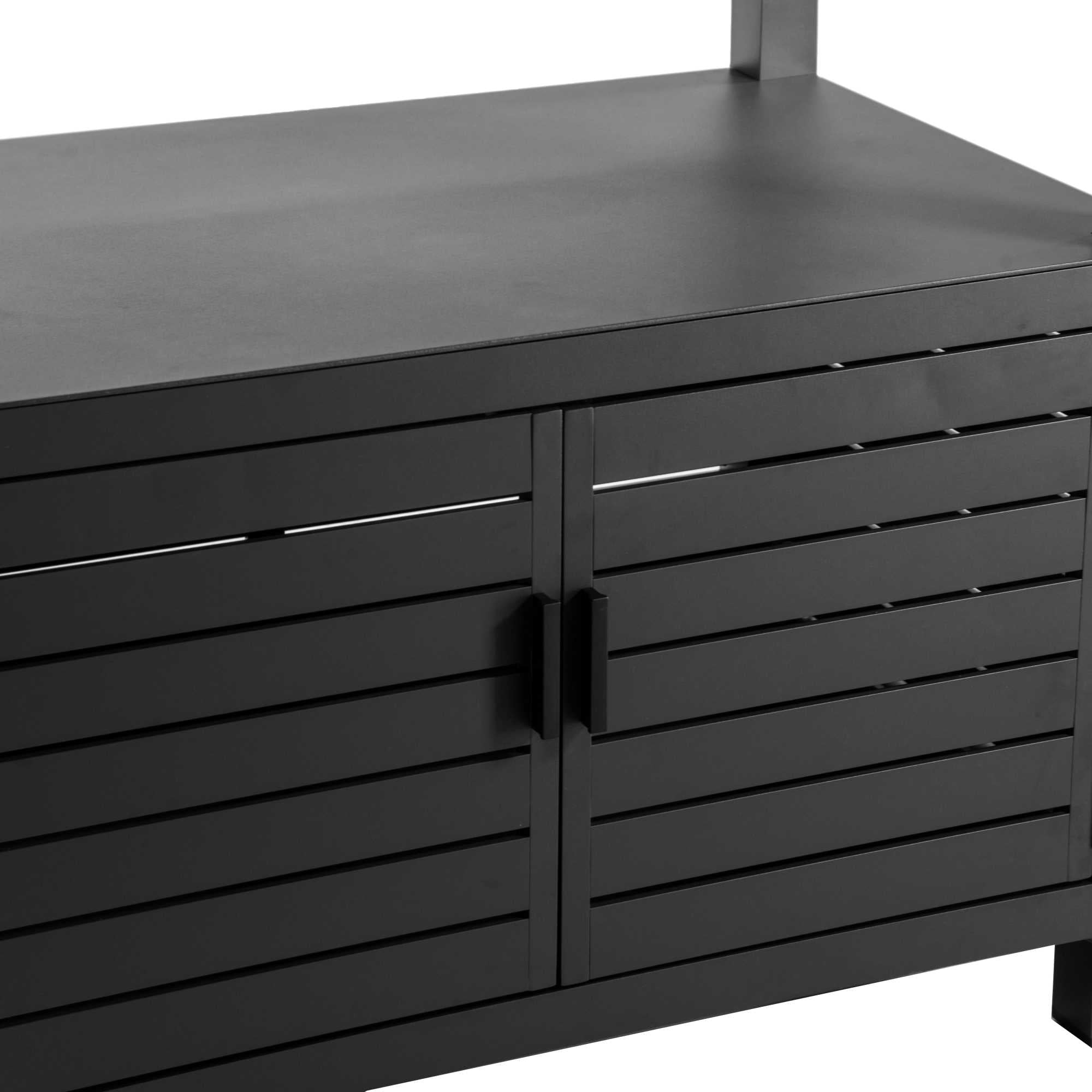 Mobiletto alluminio antracite cm90x56h141