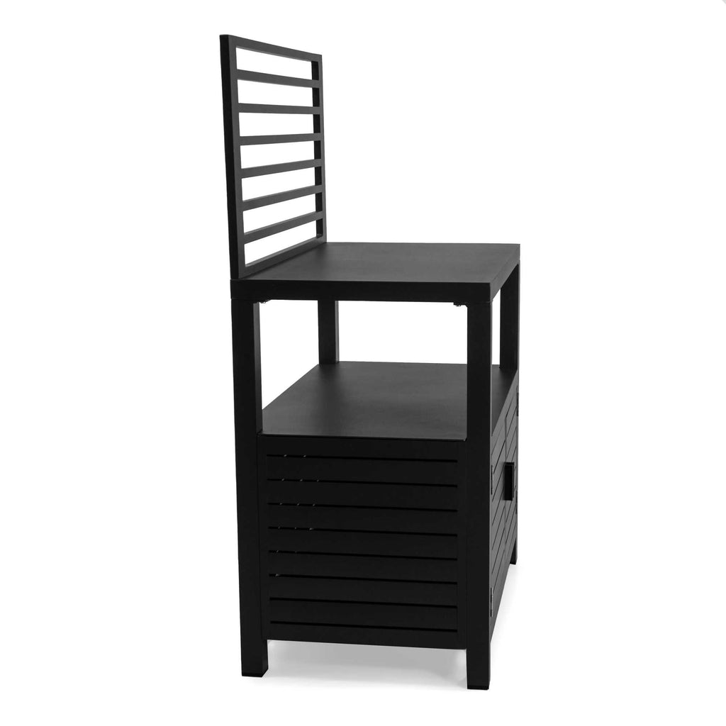 Mobiletto alluminio antracite cm90x56h141