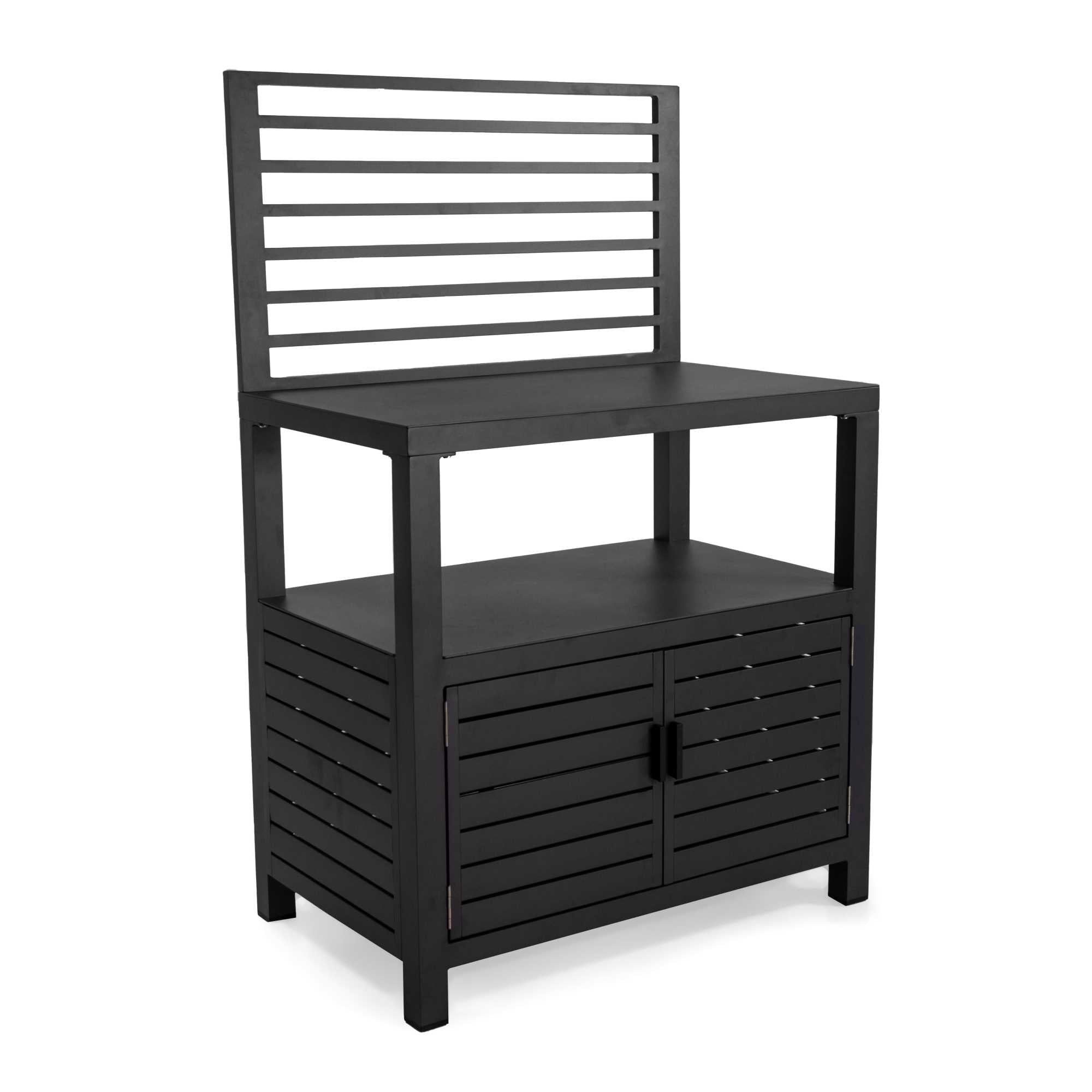 Mobiletto alluminio antracite cm90x56h141