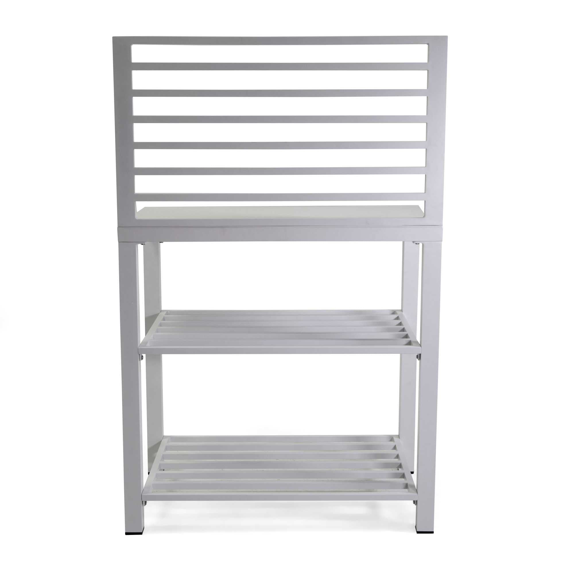 Mobiletto alluminio bianco cm90x56h141