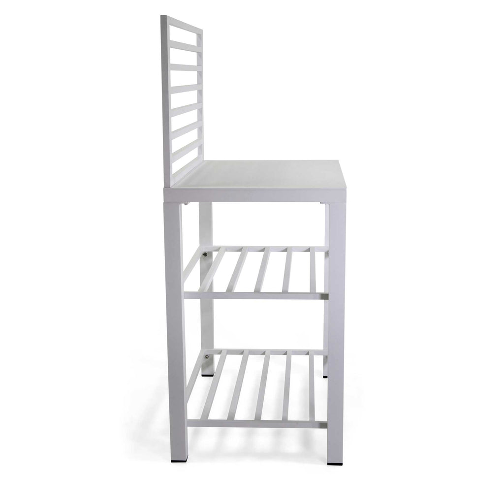 Mobiletto alluminio bianco cm90x56h141