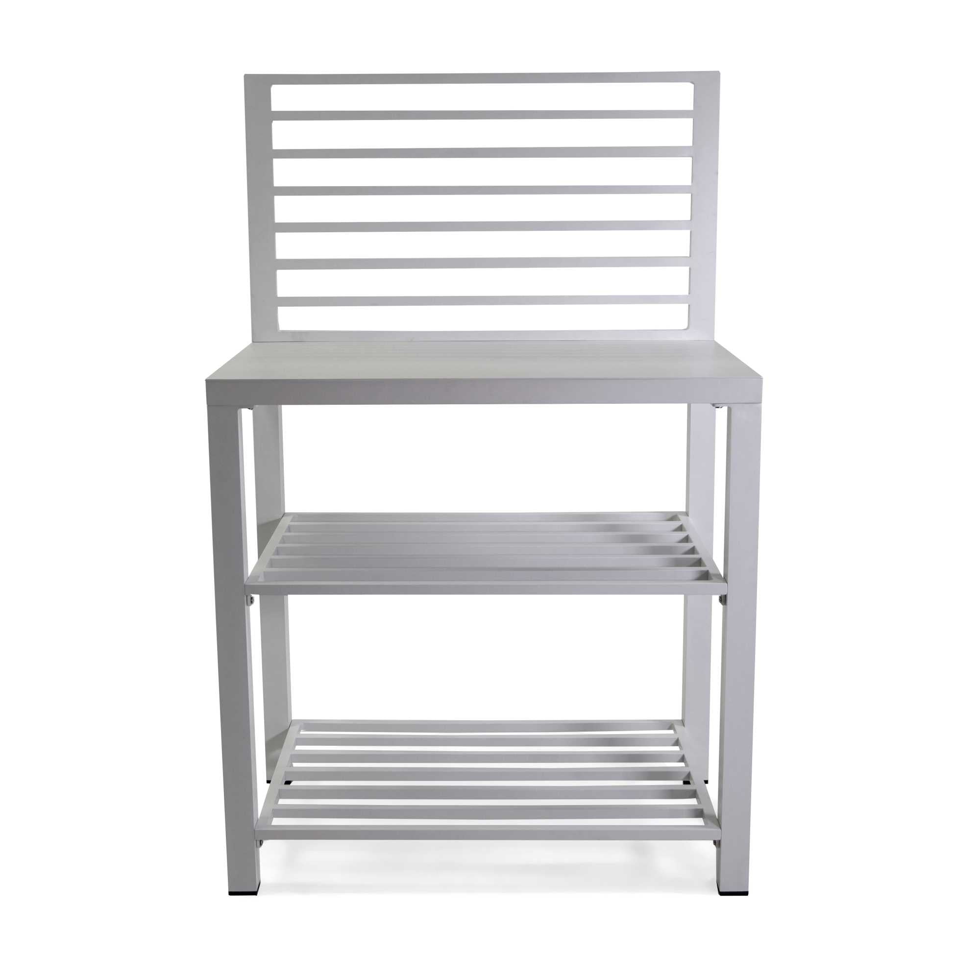 Mobiletto alluminio bianco cm90x56h141