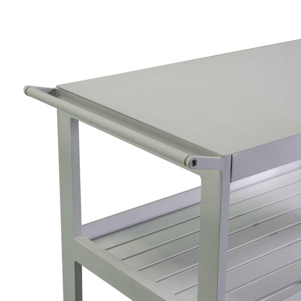 Carrello alluminio bianco cm92,5x54h91