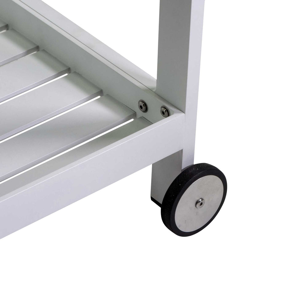 Carrello alluminio bianco cm92,5x54h91