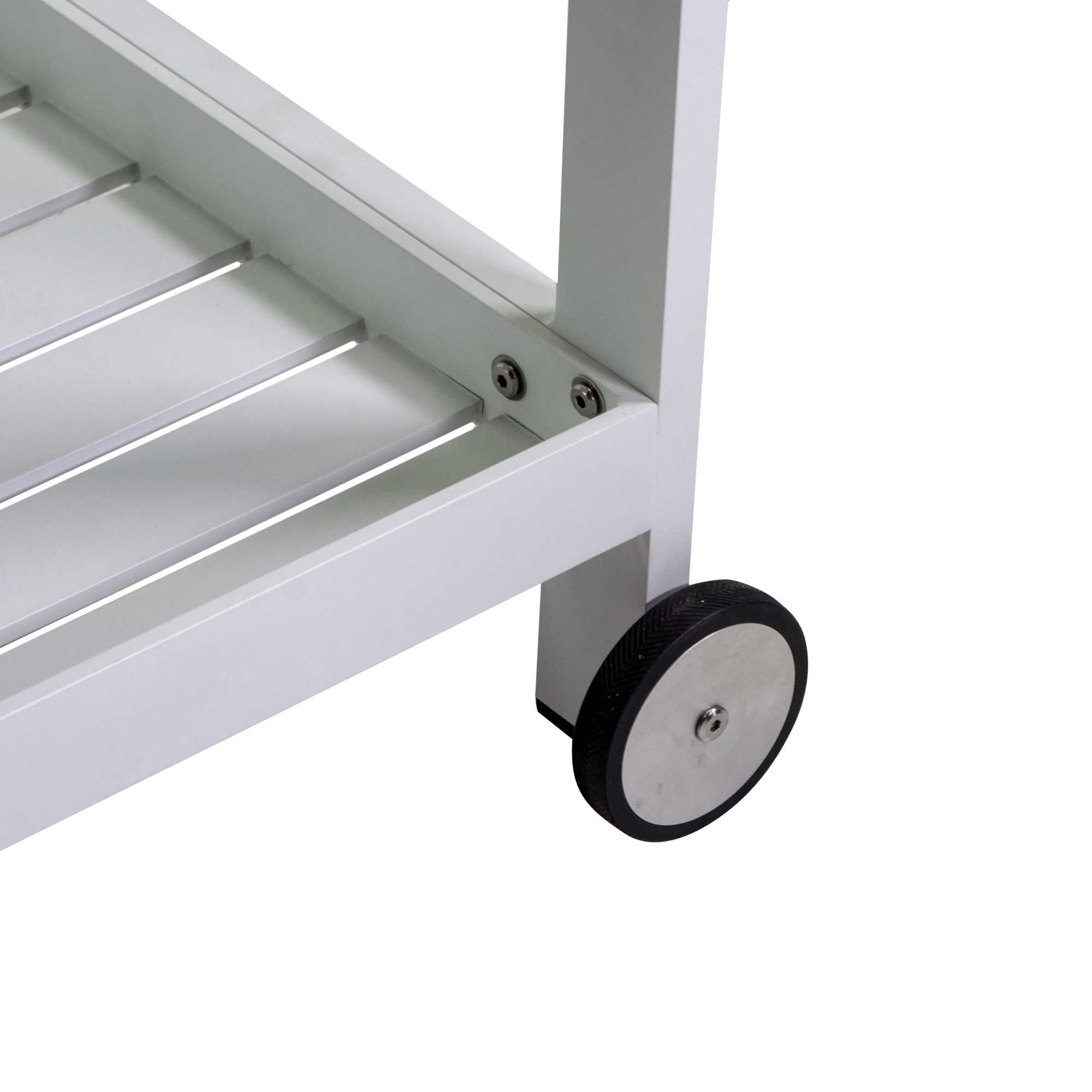 Carrello alluminio bianco cm92,5x54h91