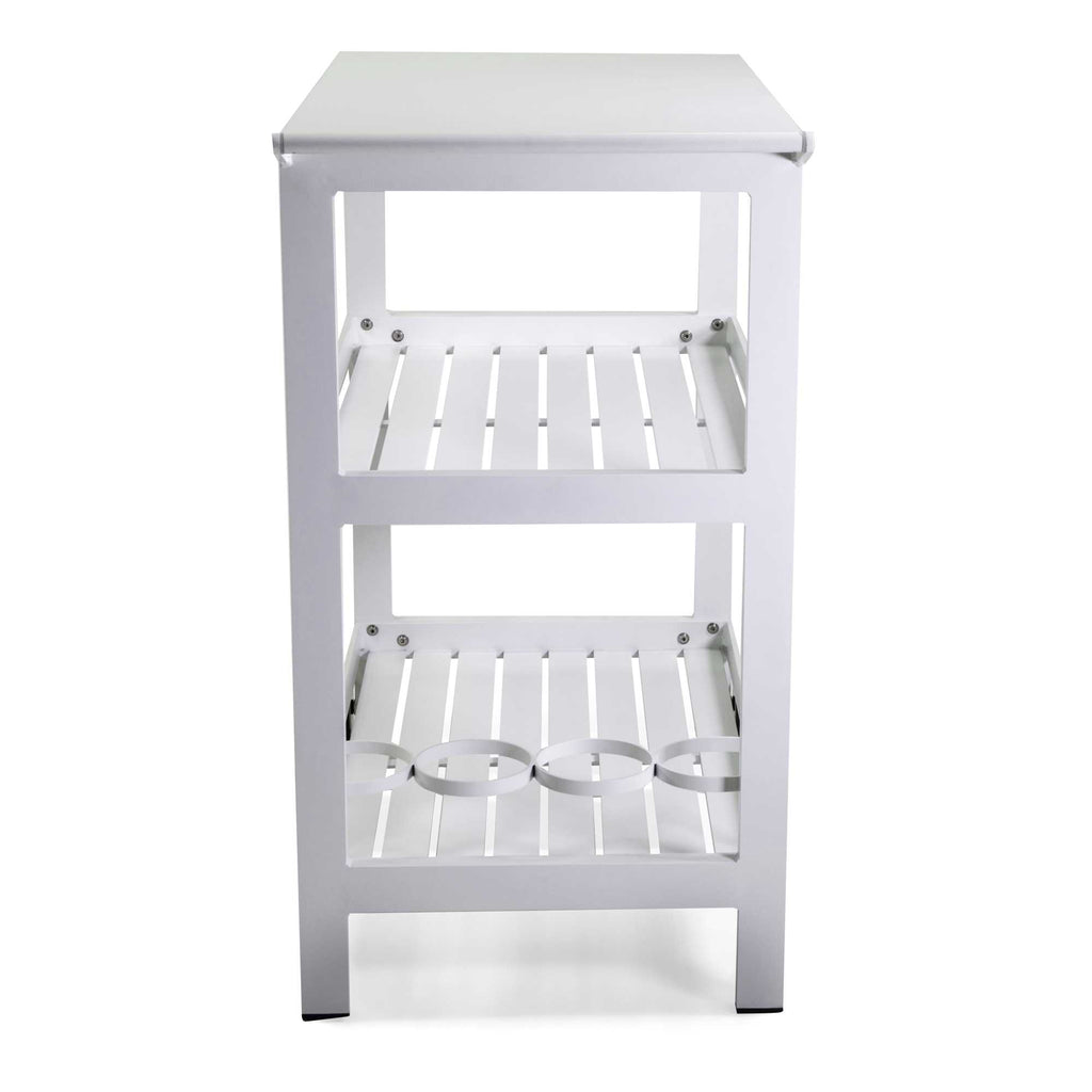 Carrello alluminio bianco cm92,5x54h91