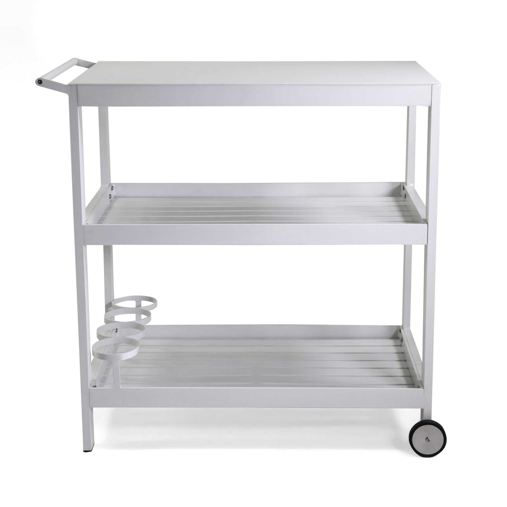 Carrello alluminio bianco cm92,5x54h91