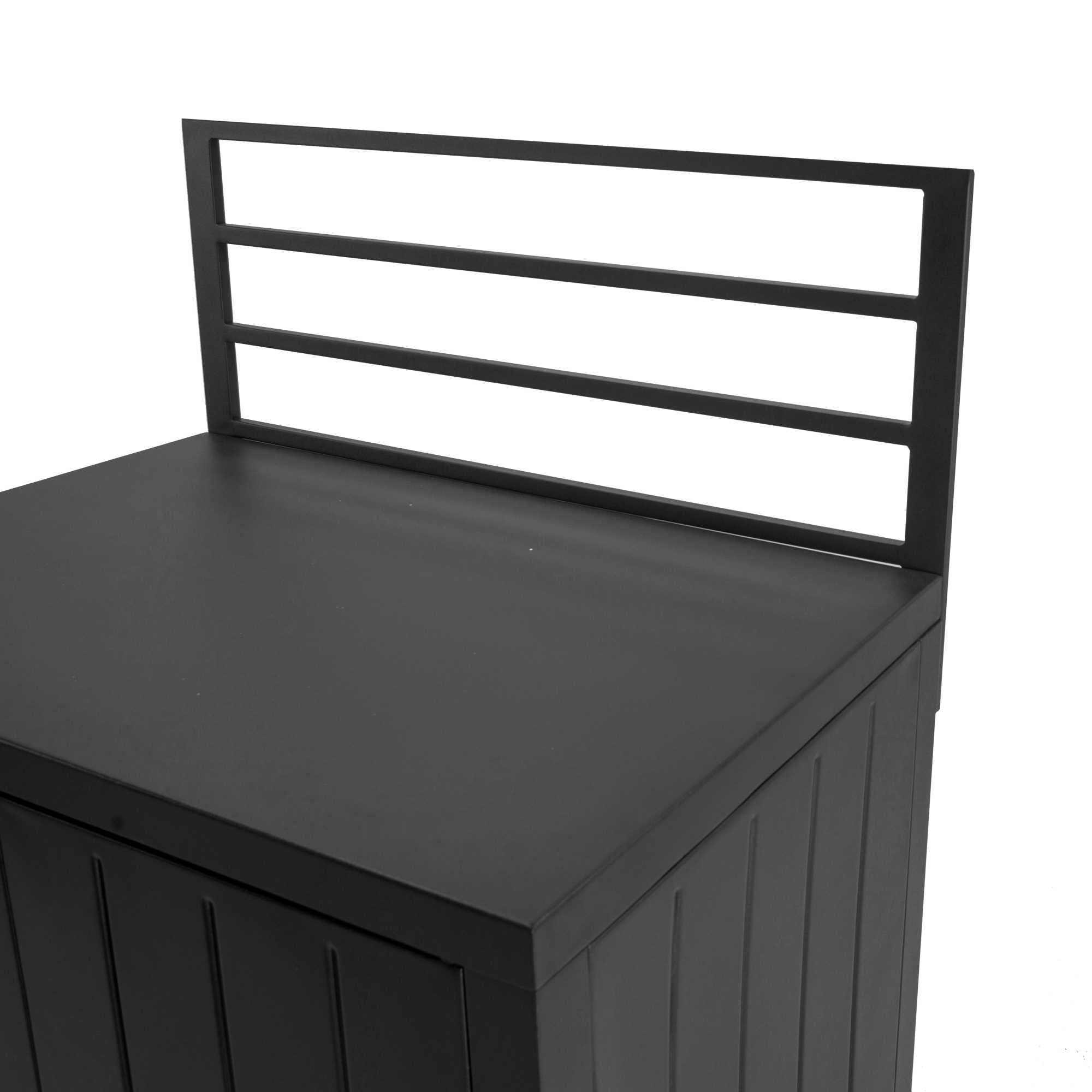 Mobile cucina alluminio angolare Westonantracite cm151,5x211,5h90/125