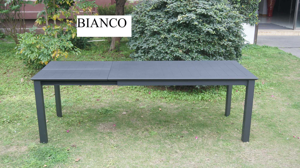 Tavolo alluminio El Paso allungabile bianco cm160/240x90h76