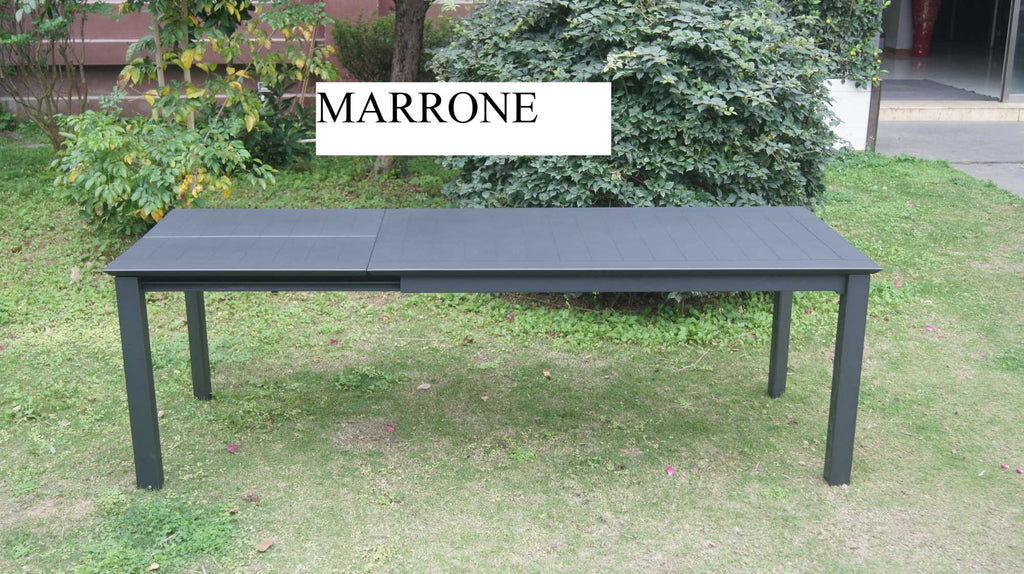 Tavolo alluminio El Paso allungabile marrone cm160/240x90h76