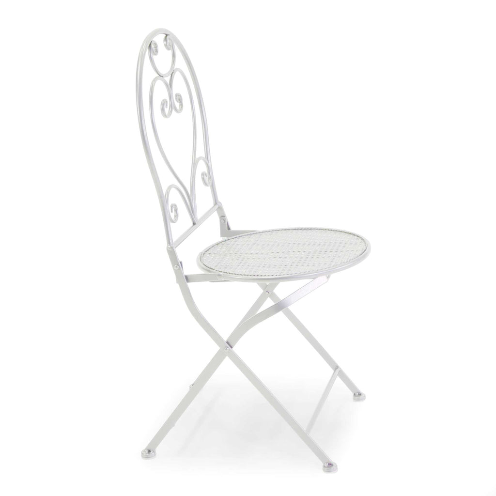Sedia metallo Leila bianco cm50x41h45/94