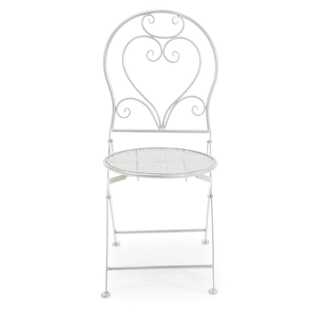Sedia metallo Leila bianco cm50x41h45/94