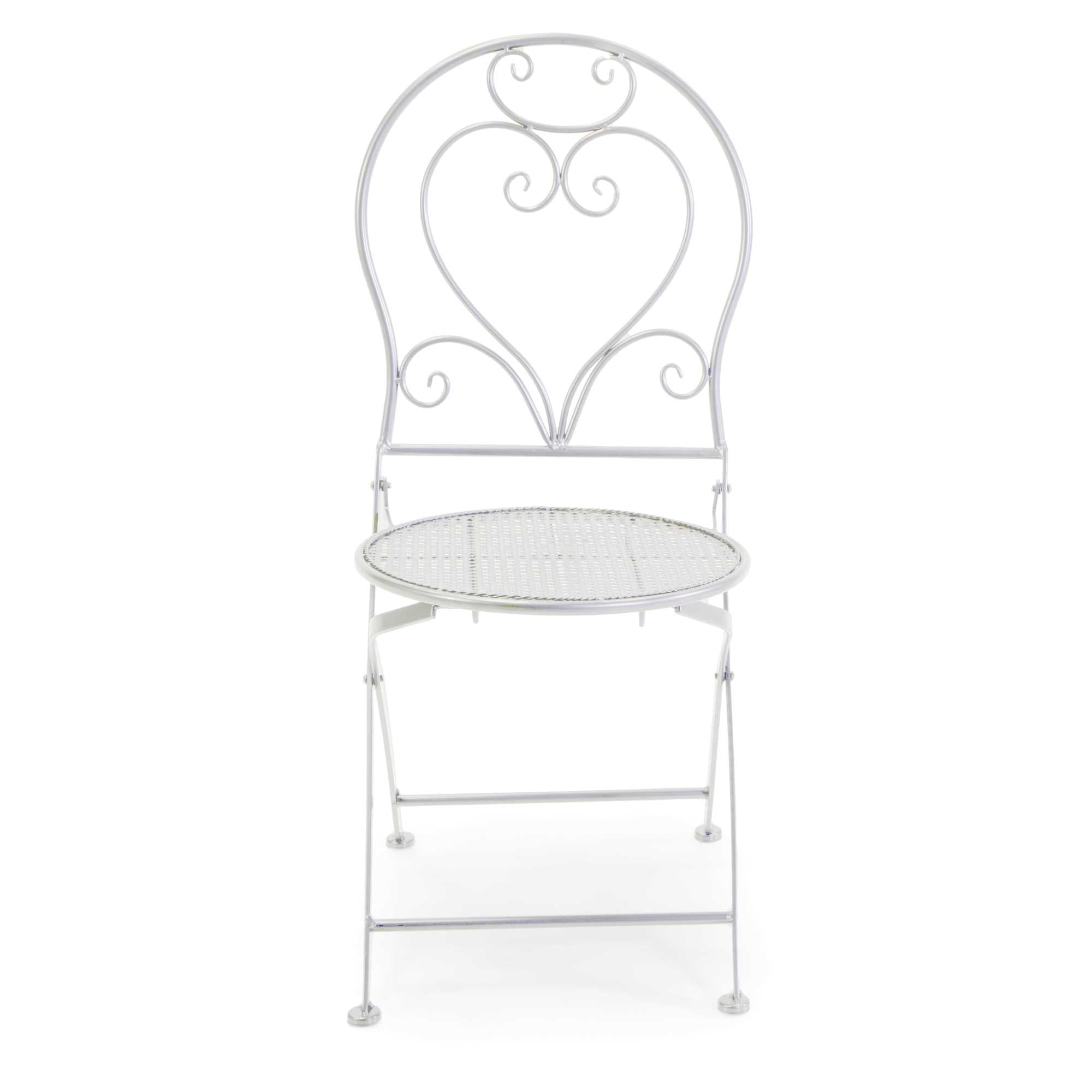 Sedia metallo Leila bianco cm50x41h45/94