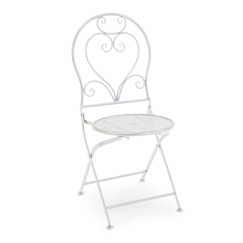 Sedia metallo Leila bianco cm50x41h45/94